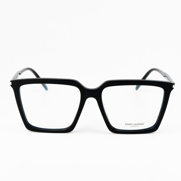 NEW Saint Laurent SL474OPT 001 Black Square Women Eyeglasses - Picture 1 of 11